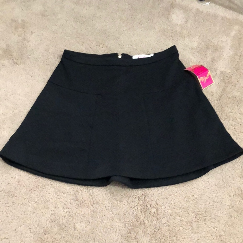 NWT Candies Black Gold Mini Skater Skirt 5